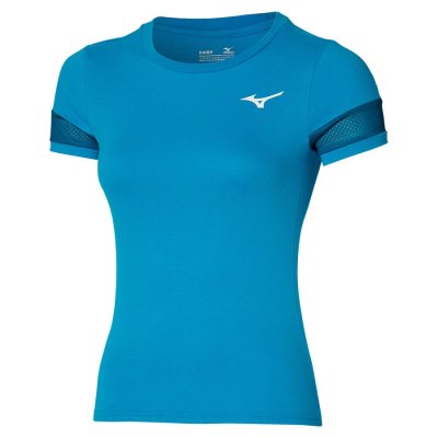 Camisa Mizuno Athletics Tee Mujer Azules - Chile M375JCIBEW